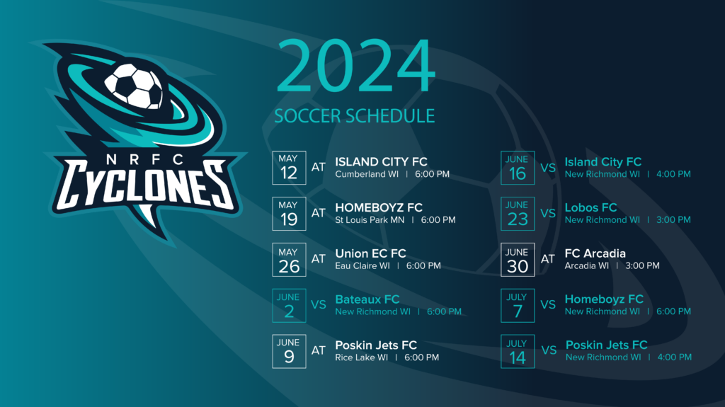 NRFC Cyclones 2024 Soccer Schedule